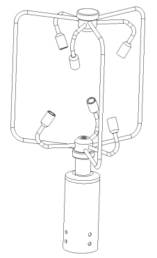 三維風速風向儀結構圖